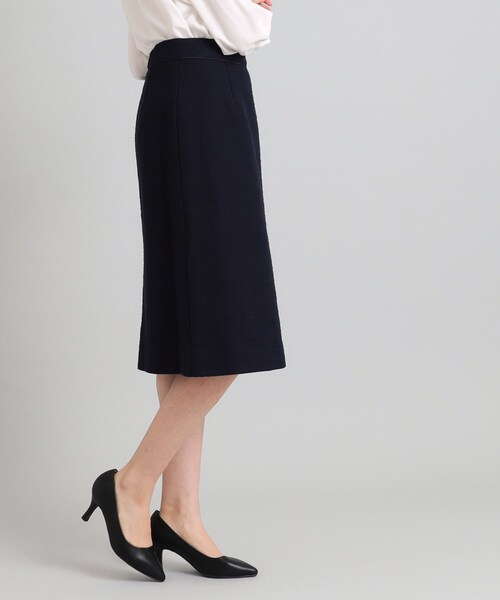 OPAQUE.CLIP（オペークドットクリップ）の「◆≪通勤・セレモニー/セットアップ対応≫ コットンツイードタイトスカート（スカート・レディース・ブラック系3/オフホワイト/ネイビー・40/38/36/42）」の10枚目の写真