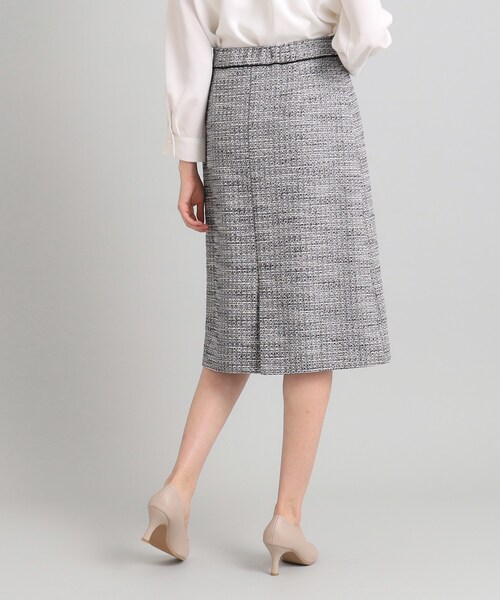 OPAQUE.CLIP（オペークドットクリップ）の「◆≪通勤・セレモニー/セットアップ対応≫ コットンツイードタイトスカート（スカート・レディース・ブラック系3/オフホワイト/ネイビー・40/38/36/42）」の13枚目の写真