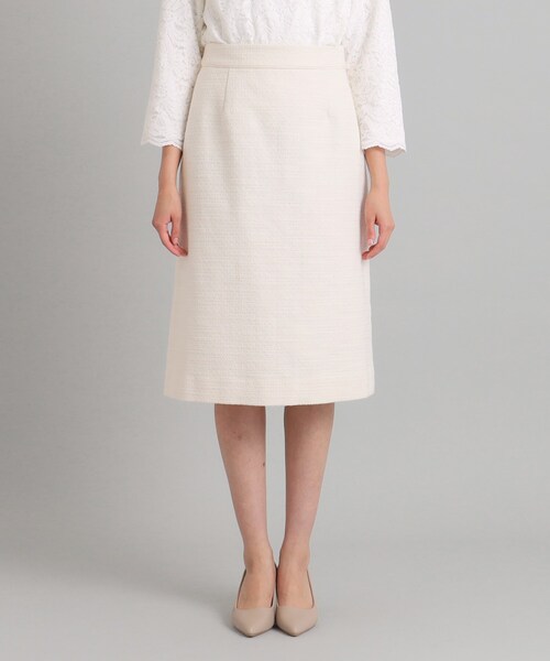 OPAQUE.CLIP（オペークドットクリップ）の「◆≪通勤・セレモニー/セットアップ対応≫ コットンツイードタイトスカート（スカート・レディース・ブラック系3/オフホワイト/ネイビー・40/38/36/42）」の21枚目の写真