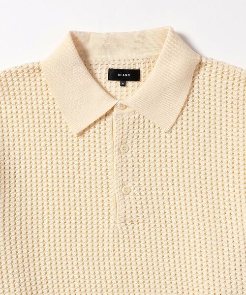 BEAMS（ビームス）の「BEAMS / 9ゲージ メッシュ ポロシャツ（ポロシャツ・メンズ・ナチュラル/ブラック・XL/M/L/S）」の16枚目の写真
