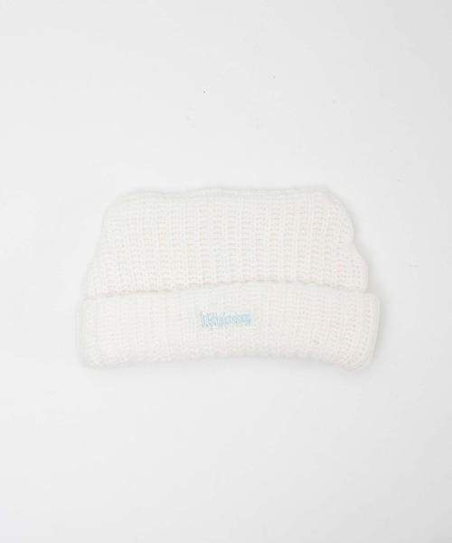 Whinny（ホワイニー）の「Whinny/とらわれし猫のカリスマ（ニットキャップ/ビーニー・レディース・ホワイト/ブラック・FREE）」の9枚目の写真