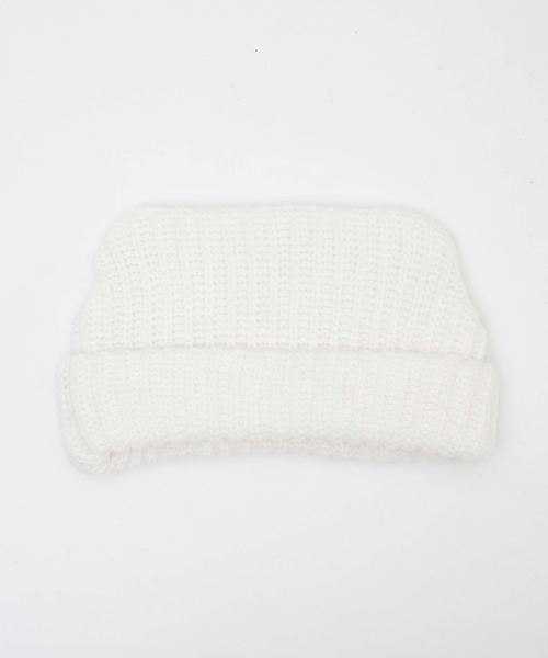 Whinny（ホワイニー）の「Whinny/とらわれし猫のカリスマ（ニットキャップ/ビーニー・レディース・ホワイト/ブラック・FREE）」の11枚目の写真