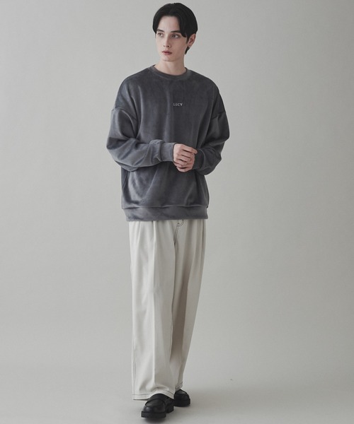 LUCY（ルーシー）の「LUCY/マイクロシャギーワンポイント刺繍プルオーバー（スウェット・メンズ・ダークグレー/ライトグレー/ブルー・MEDIUM/LARGE）」の21枚目の写真