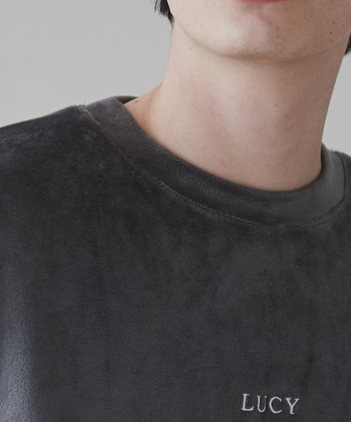 LUCY（ルーシー）の「LUCY/マイクロシャギーワンポイント刺繍プルオーバー（スウェット・メンズ・ダークグレー/ライトグレー/ブルー・MEDIUM/LARGE）」の18枚目の写真
