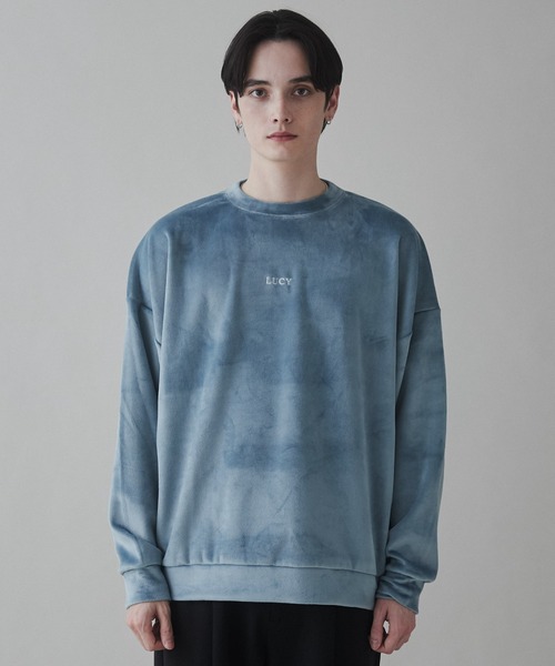 LUCY（ルーシー）の「LUCY/マイクロシャギーワンポイント刺繍プルオーバー（スウェット・メンズ・ダークグレー/ライトグレー/ブルー・MEDIUM/LARGE）」の11枚目の写真