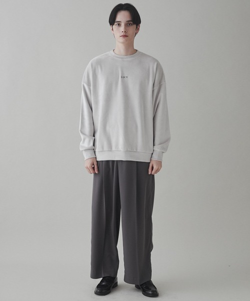 LUCY（ルーシー）の「LUCY/マイクロシャギーワンポイント刺繍プルオーバー（スウェット・メンズ・ダークグレー/ライトグレー/ブルー・MEDIUM/LARGE）」の7枚目の写真