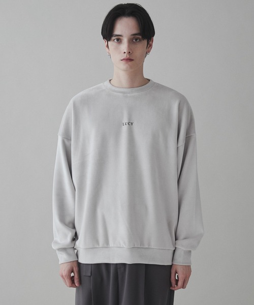 LUCY（ルーシー）の「LUCY/マイクロシャギーワンポイント刺繍プルオーバー（スウェット・メンズ・ダークグレー/ライトグレー/ブルー・MEDIUM/LARGE）」の15枚目の写真