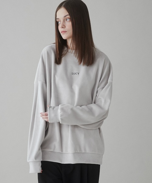 LUCY（ルーシー）の「LUCY/マイクロシャギーワンポイント刺繍プルオーバー（スウェット・メンズ・ダークグレー/ライトグレー/ブルー・MEDIUM/LARGE）」の22枚目の写真