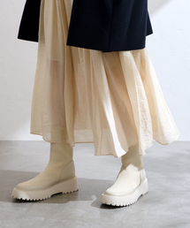 LE TALON | 撥水ニットトラックソールショートブーツ(ブーツ)