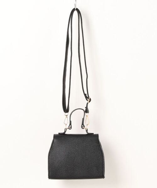 STYLEBLOCK(スタイルブロック)の「レザー調コンパクト2WAYミニショルダーバッグ(ショルダーバッグ・レディース・オフホワイト/ピンク/ブラック/ライトブラウン/ダークブラウン・FREE)」の6枚目の写真