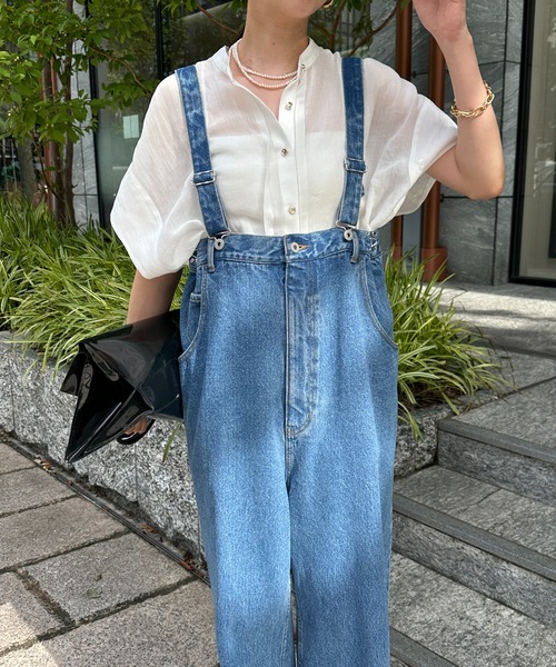 DouDou(ドゥドゥ)の「デニムサロペット(サロペット/オーバーオール・レディース・ブラック/ブルー/スカイブルー・FREE/PS)」の8枚目の写真