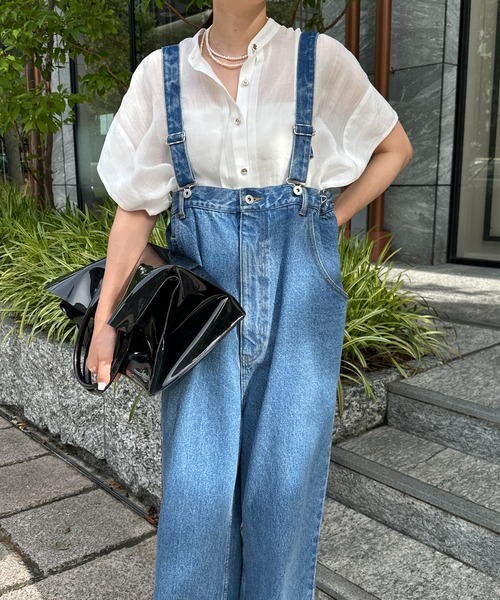 DouDou(ドゥドゥ)の「デニムサロペット(サロペット/オーバーオール・レディース・ブラック/ブルー/スカイブルー・FREE/PS)」の9枚目の写真