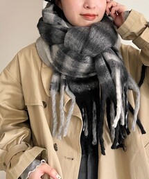 fredy emue | チェックふわふわストール(ストール/ショール)