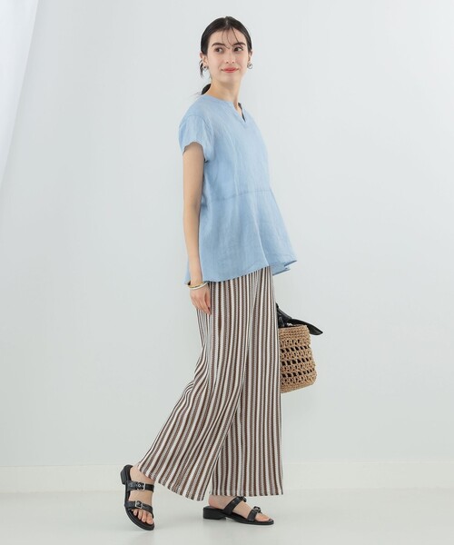 Ray BEAMS（レイビームス）の「Ray BEAMS / ストライプ ジャガード パンツ（その他パンツ・レディース・ブラック/ダークブラウン・ONE SIZE）」の19枚目の写真