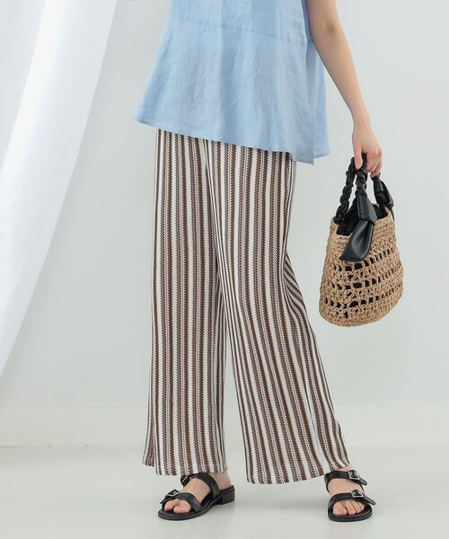 Ray BEAMS（レイビームス）の「Ray BEAMS / ストライプ ジャガード パンツ（その他パンツ・レディース・ブラック/ダークブラウン・ONE SIZE）」の20枚目の写真