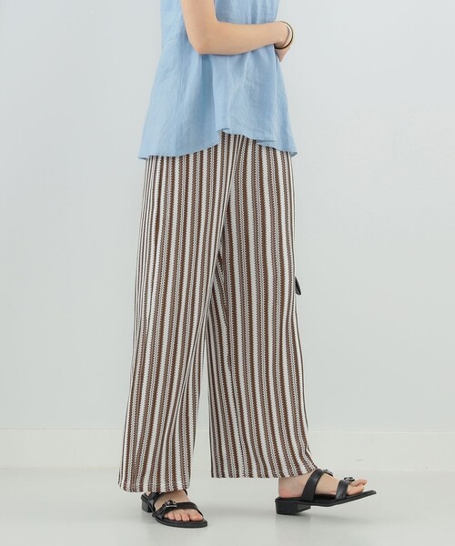 Ray BEAMS（レイビームス）の「Ray BEAMS / ストライプ ジャガード パンツ（その他パンツ・レディース・ブラック/ダークブラウン・ONE SIZE）」の21枚目の写真