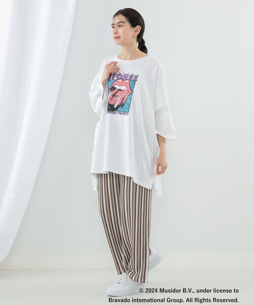 Ray BEAMS（レイビームス）の「Ray BEAMS / ストライプ ジャガード パンツ（その他パンツ・レディース・ブラック/ダークブラウン・ONE SIZE）」の22枚目の写真