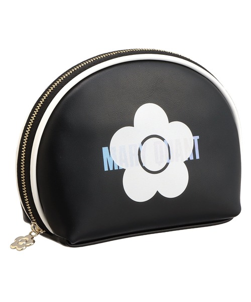 MARY QUANT（マリークワント）の「オーロラロゴプリント ラウンドポーチL（ポーチ・レディース・ブラック/ピンク・FREE）」の2枚目の写真
