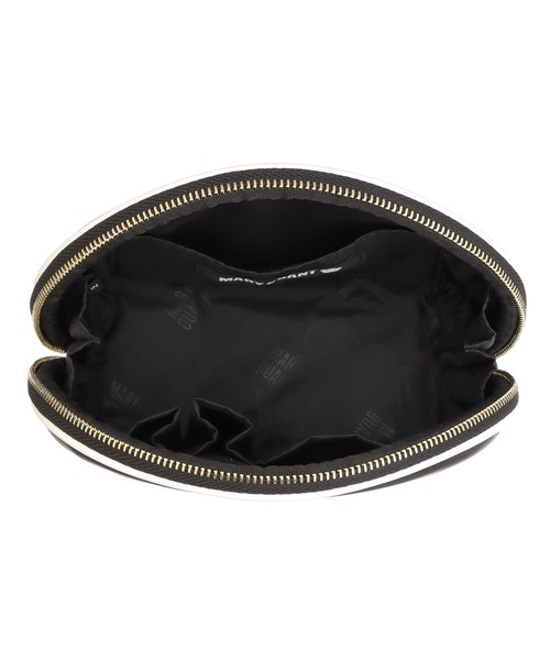 MARY QUANT（マリークワント）の「オーロラロゴプリント ラウンドポーチL（ポーチ・レディース・ブラック/ピンク・FREE）」の5枚目の写真