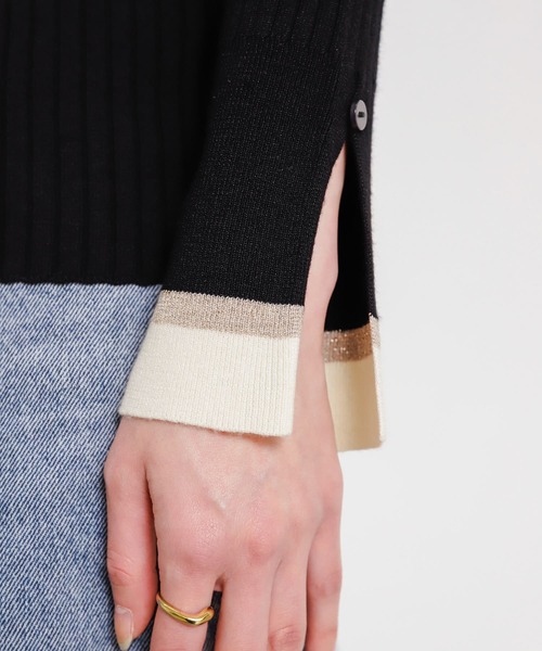 SENSE OF PLACE by URBAN RESEARCH（センスオブプレイスバイアーバンリサーチ）の「バイカラーコンパクトセーター（ニット/セーター・レディース・アイボリー/ピンク/グレー/ブラック・ONE）」の15枚目の写真