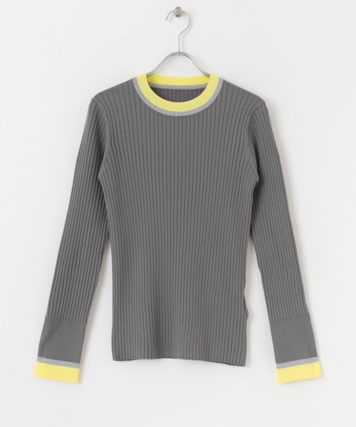 SENSE OF PLACE by URBAN RESEARCH（センスオブプレイスバイアーバンリサーチ）の「バイカラーコンパクトセーター（ニット/セーター・レディース・アイボリー/ピンク/グレー/ブラック・ONE）」の17枚目の写真