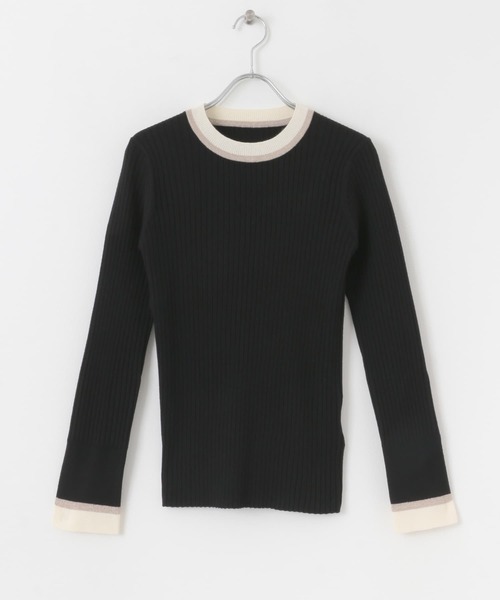 SENSE OF PLACE by URBAN RESEARCH（センスオブプレイスバイアーバンリサーチ）の「バイカラーコンパクトセーター（ニット/セーター・レディース・アイボリー/ピンク/グレー/ブラック・ONE）」の18枚目の写真