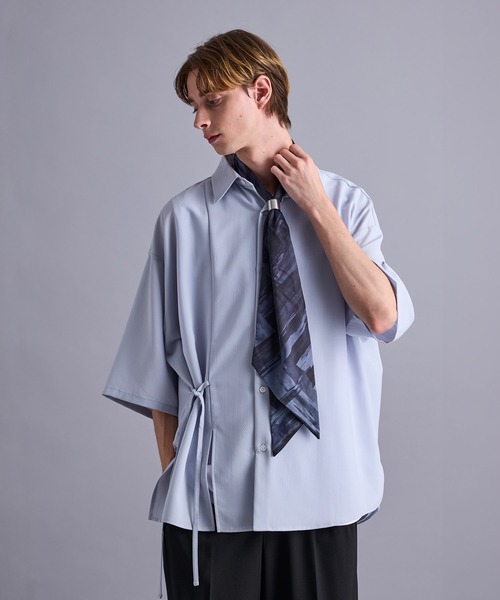 JUNRED（ジュンレッド）の「【 追加生産 】リング付きナロースカーフ（バンダナ/スカーフ・メンズ・ブラック/グレー・FREE）」の9枚目の写真