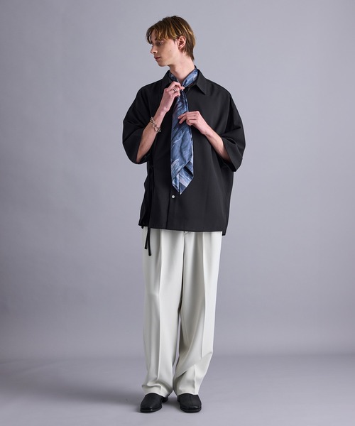 JUNRED（ジュンレッド）の「【 追加生産 】リング付きナロースカーフ（バンダナ/スカーフ・メンズ・ブラック/グレー・FREE）」の15枚目の写真