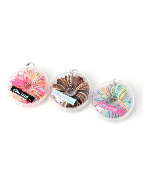 niko and...(ニコアンド)の「ケース入りミニヘアゴム(ヘアゴム・レディース・ブラウン/ピンク/ライトブルー・0)」の5枚目の写真
