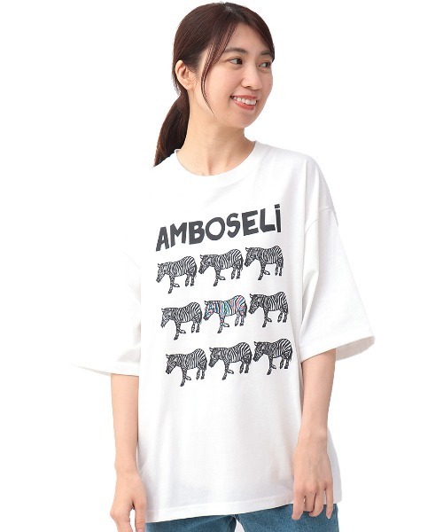 天竺アニマルフロントプリントTシャツ【ユニセックス】（T