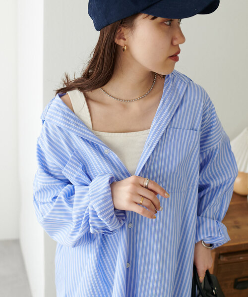 【WEB限定】アソートストライプシャツ《ユニセックス》(シャツ/ブラウス)|DISCOAT(ディスコート) 【WEB限定】アソートストライプシャツ《ユニセックス》(シャツ/ブラウス)|DISCOAT(ディスコート)