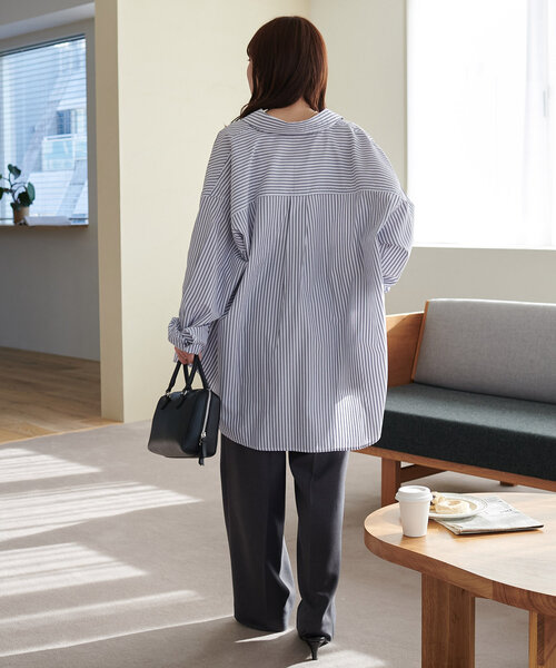 【WEB限定】アソートストライプシャツ《ユニセックス》(シャツ/ブラウス)|DISCOAT(ディスコート) 【WEB限定】アソートストライプシャツ《ユニセックス》(シャツ/ブラウス)|DISCOAT(ディスコート)