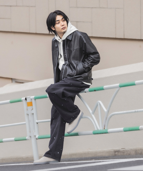 セール】UPCYCLE LETHER BLOUSON / アップサイクルレザー