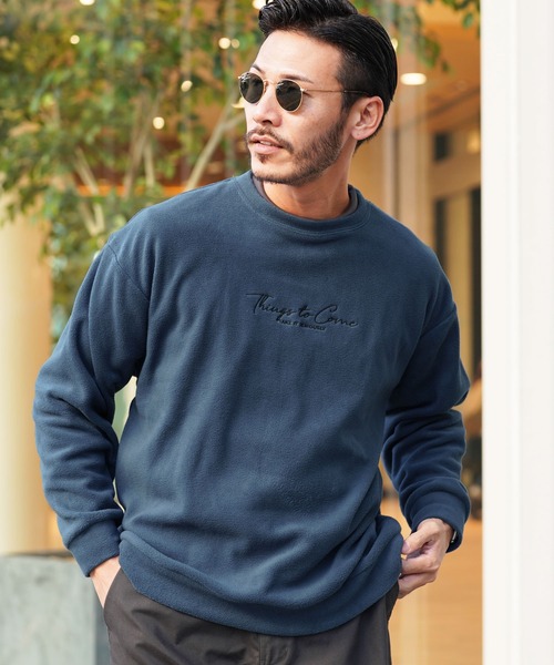 jiggys shop(ジギーズショップ)の「刺繍フリーストレーナー(スウェット・メンズ・ブラック/アイボリー/グレー系その他/ダークブルー・MEDIUM/LARGE/X-LARGE)」の4枚目の写真