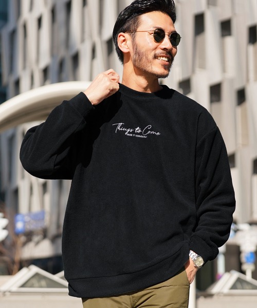jiggys shop(ジギーズショップ)の「刺繍フリーストレーナー(スウェット・メンズ・ブラック/アイボリー/グレー系その他/ダークブルー・MEDIUM/LARGE/X-LARGE)」の1枚目の写真