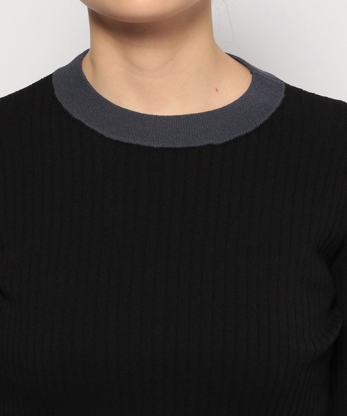 LOWRYS FARM（ローリーズファーム）の「シアーイソザイニットＬＳ 105109（ニット/セーター・レディース・レッド/ネイビー/ブラック・FREE）」の19枚目の写真