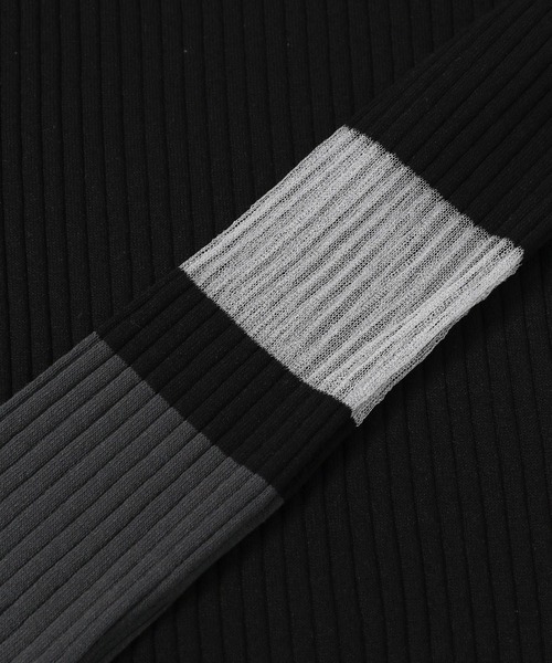 LOWRYS FARM（ローリーズファーム）の「シアーイソザイニットＬＳ 105109（ニット/セーター・レディース・レッド/ネイビー/ブラック・FREE）」の14枚目の写真