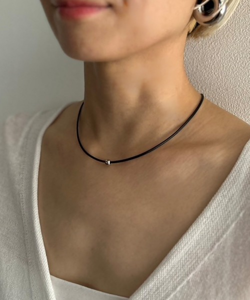 ☆関税/送料込み☆【ELEGATTO】18K メッシュチョーカー link】アシンメトリーチェーンチョーカーネックレス gold – h