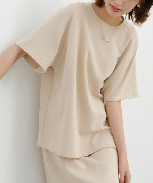 SAISON DE PAPILLON(セゾンドパピヨン)の「ラグランスリーブクルーネックカットソー(Tシャツ/カットソー・レディース・ブラック/グレー/ベージュ/ネイビー・M/L)」の9枚目の写真