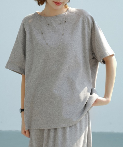 SAISON DE PAPILLON(セゾンドパピヨン)の「ラグランスリーブクルーネックカットソー(Tシャツ/カットソー・レディース・ブラック/グレー/ベージュ/ネイビー・M/L)」の22枚目の写真