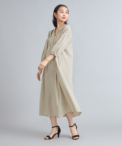 coen（コーエン）の「接触冷感リネンレーヨンスキッパーシャツワンピース（シャツワンピース・レディース・ナチュラル/ダークグレー/その他1・FREE）」の21枚目の写真