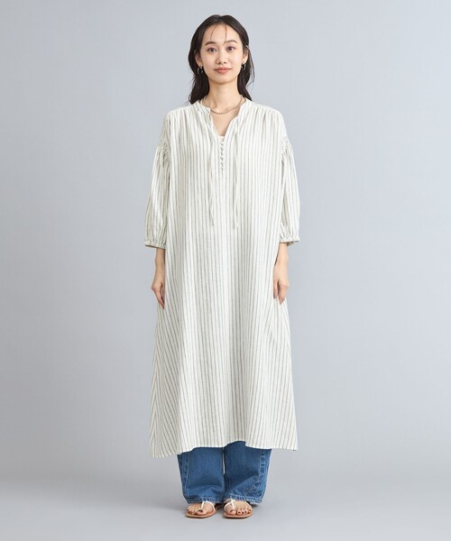 coen（コーエン）の「接触冷感リネンレーヨンスキッパーシャツワンピース（シャツワンピース・レディース・ナチュラル/ダークグレー/その他1・FREE）」の22枚目の写真