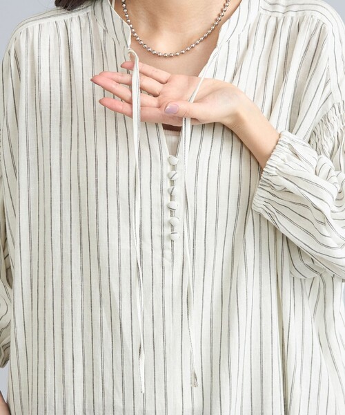 coen（コーエン）の「接触冷感リネンレーヨンスキッパーシャツワンピース（シャツワンピース・レディース・ナチュラル/ダークグレー/その他1・FREE）」の16枚目の写真