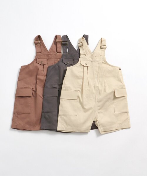 p.premier(ピードットプルミエ)の「ハーフ丈のオーバーオール(サロペット/オーバーオール・キッズ・ブラウン/チャコール/アイボリー・90/100/110/120/140)」の18枚目の写真