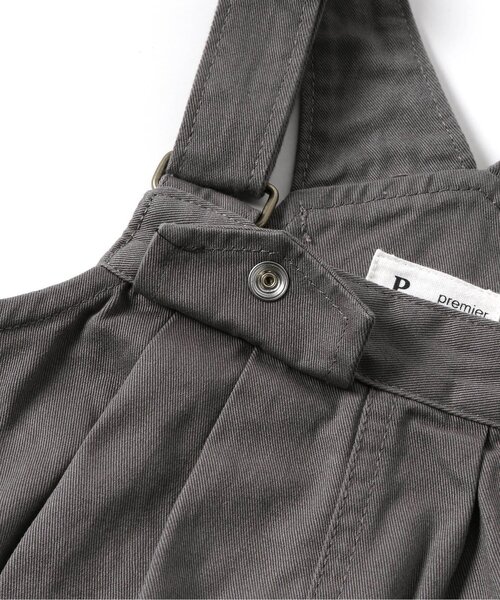 p.premier(ピードットプルミエ)の「ハーフ丈のオーバーオール(サロペット/オーバーオール・キッズ・ブラウン/チャコール/アイボリー・90/100/110/120/140)」の8枚目の写真