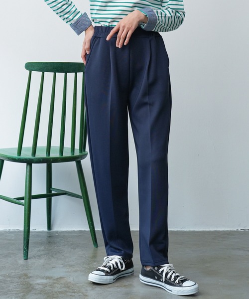 mili an deni(ミリアンデニ)の「TPUテーパードパンツ(スラックス・レディース・ブラック/ピンク/ネイビー/アイボリー・M/L)」の3枚目の写真