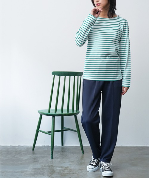 mili an deni(ミリアンデニ)の「TPUテーパードパンツ(スラックス・レディース・ブラック/ピンク/ネイビー/アイボリー・M/L)」の16枚目の写真