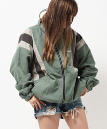 ピーチ素材 ロゴ刺繍 トラックジャケット / Peached Logo Embroidery Track Jacket