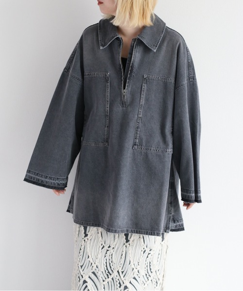 PROVKE デニムシャツ オーバーサイズデニムシャツ | レディースファッション通販 - DHOLIC