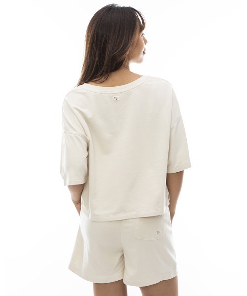 BILLABONG（ビラボン）の「BILLABONG レディース 【CHILLWEAR】 CREW POCKET TOPS トレーナー 【2024年春夏モデル】/ビラボン半袖ポケット付きスウェット（スウェット・レディース・グレー/アイボリー・LARGE/MEDIUM）」の4枚目の写真